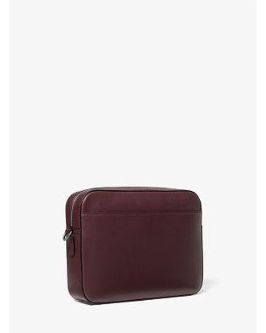 Michael Kors Purple Varick Leather Camera Bag for men