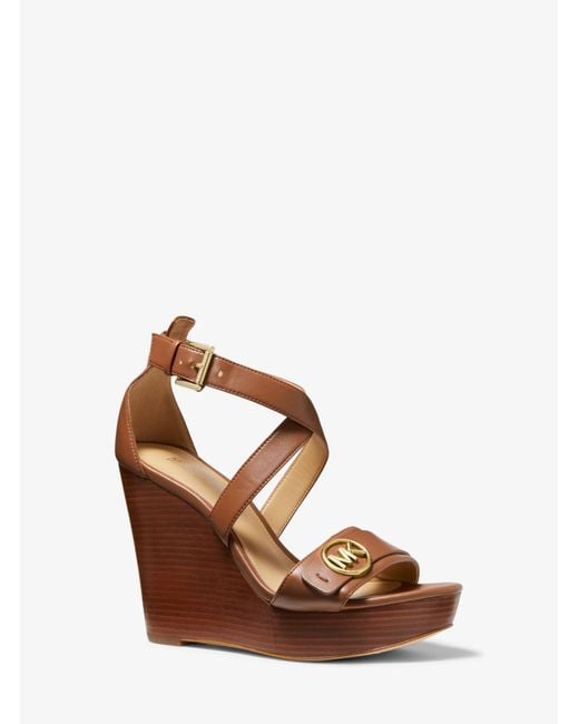 deanna leather wedge