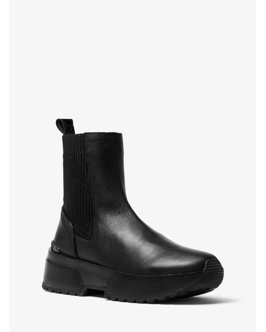 michael michael kors cosmo leather sneaker boot
