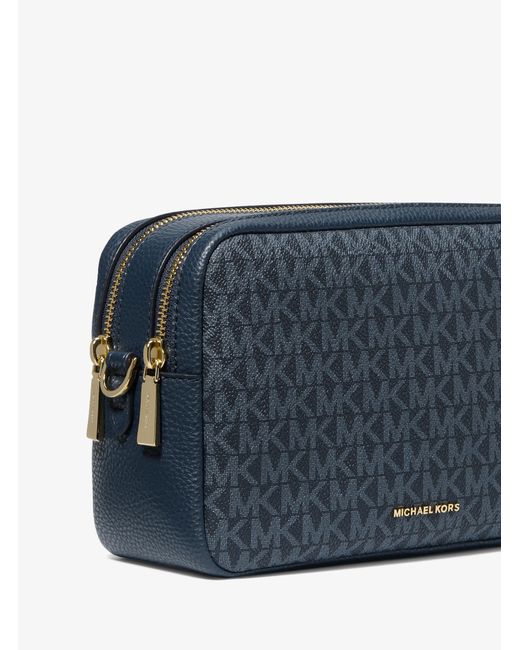 MICHAEL Michael Kors Blue Mk Bryant Medium Signature Logo Camera Crossbody Bag