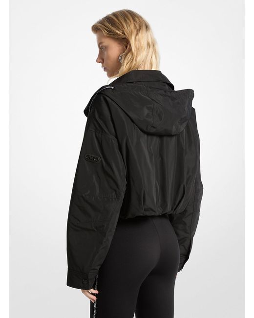 MICHAEL Michael Kors Black Mk Cropped Hooded Jacket