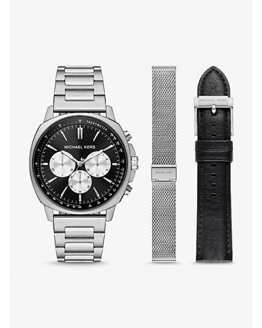 Michael Kors Black Oversized Sullivan Watch Gift Set