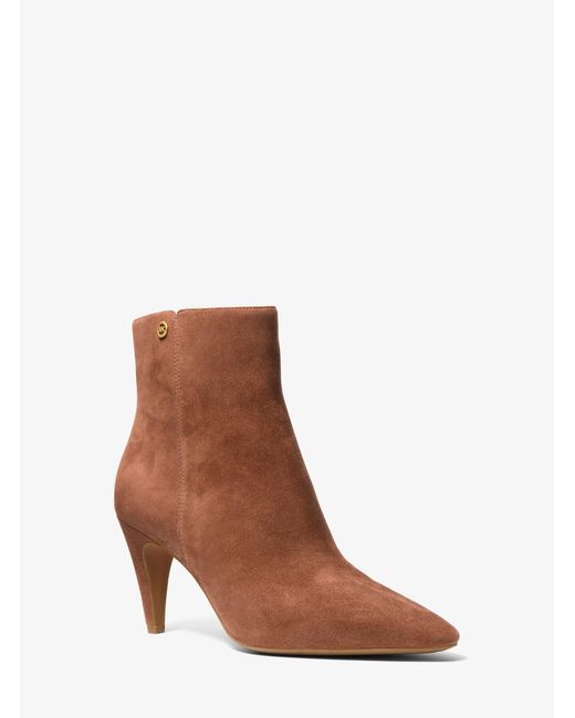 MICHAEL Michael Kors Brown Mk Daniela Suede Ankle Boot