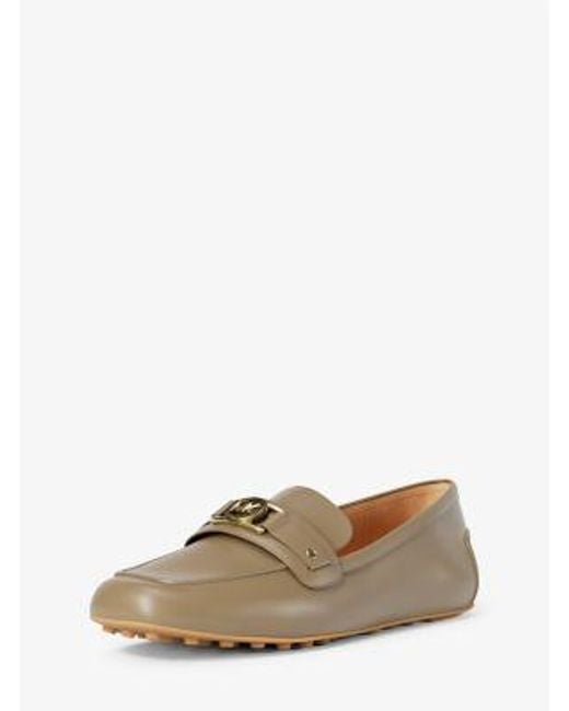 Michael Kors Natural Mandy Leather Moccasin Loafer