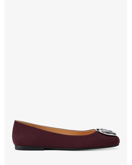MICHAEL Michael Kors Red Mk Milan Suede Ballet Flat