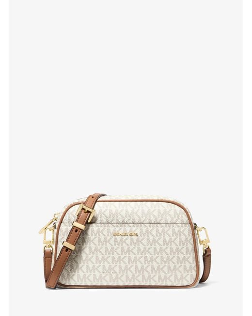 MICHAEL Michael Kors Natural Jet Set Small Signature Logo Camera Crossbody Bag