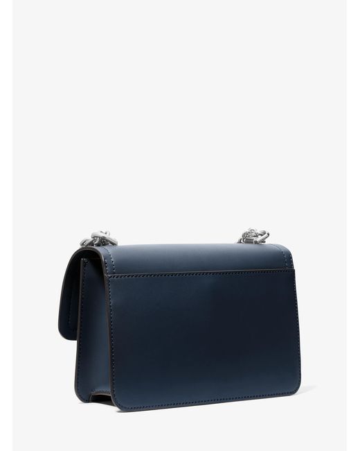 MICHAEL Michael Kors Blue Mk Heather Large Leather Shoulder Bag