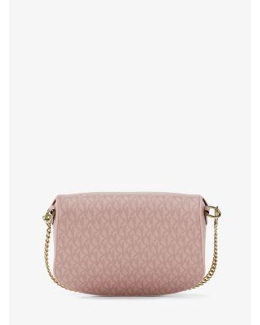 Michael Kors Pink Slater Medium Signature Logo Sling Pack
