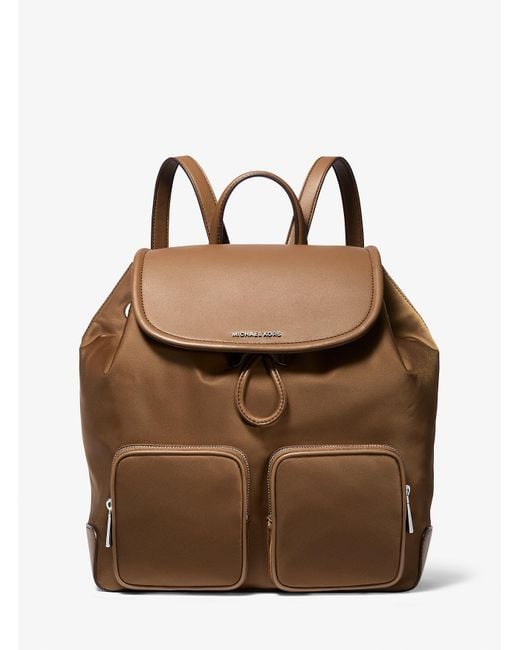 MICHAEL Michael Kors Brown Mk Cara Large Nylon Backpack