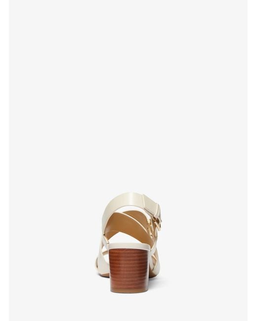 MICHAEL Michael Kors Natural Vera Logo And Leather Sandal
