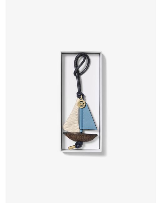 MICHAEL Michael Kors White Mk Sailboat Bag Charm