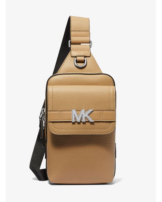 Michael Kors Natural Hudson Pebbled Leather Sling Pack for men