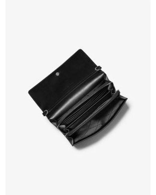 Michael Kors Black Jet Set Large Ombré Signature Logo Crossbody Bag