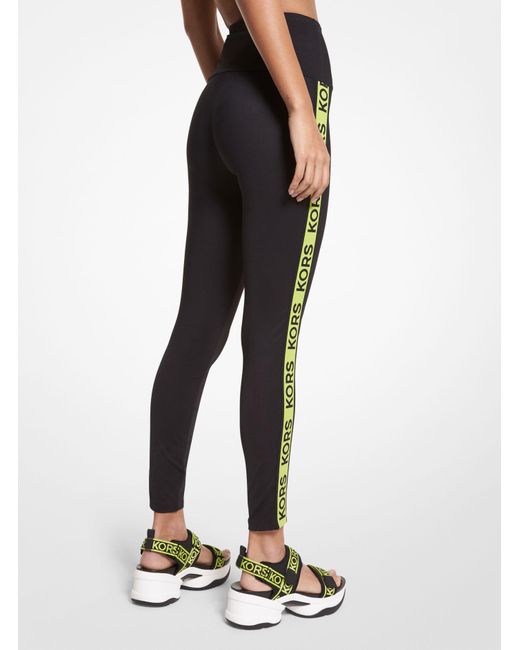 Logo Tape Stretch Nylon Leggings 