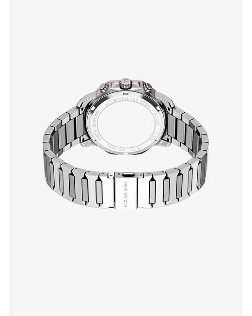Michael Kors Blue Oversized Prescott Two-Tone Watch for men
