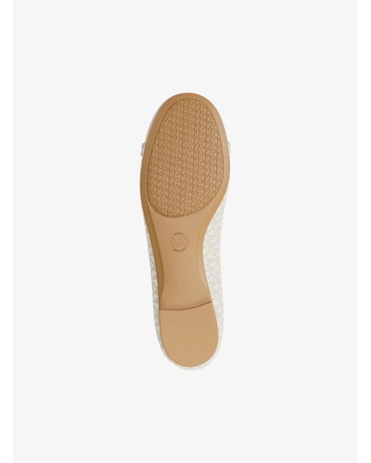 MICHAEL Michael Kors White Mk Mandy Signature Logo Moccasin