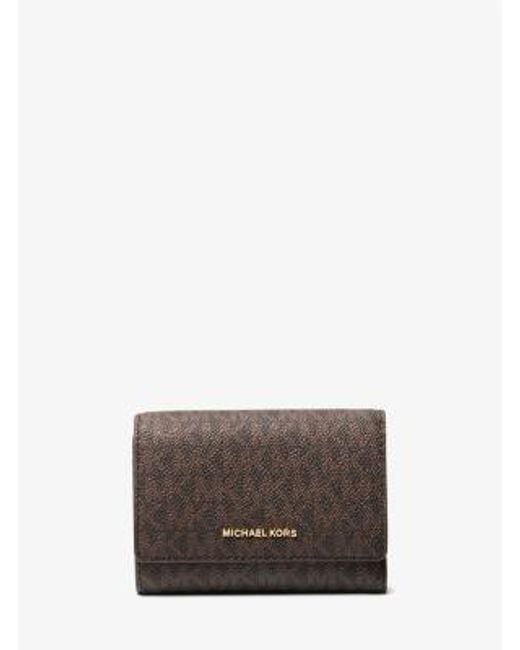 Michael Kors Gray Bryant Medium Signature Logo Wallet