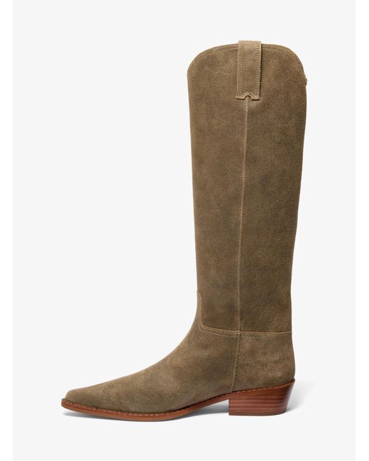 MICHAEL Michael Kors Brown Mk Nash Suede Boot