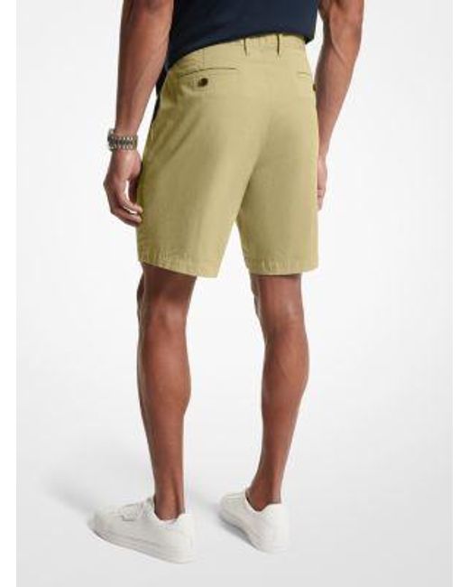 Michael Kors Natural Mk Stretch Cotton Shorts for men