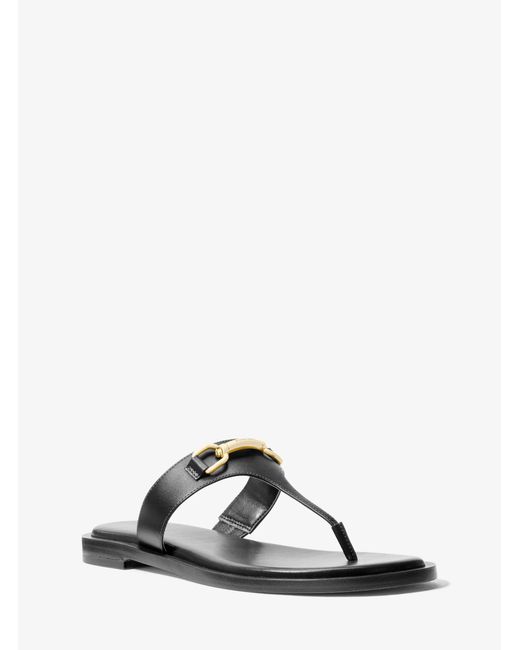Michael Kors White Carson Leather Sandal