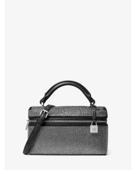 Michael Kors Black Jana Extra-Small Embellished Suede Convertible Crossbody Bag