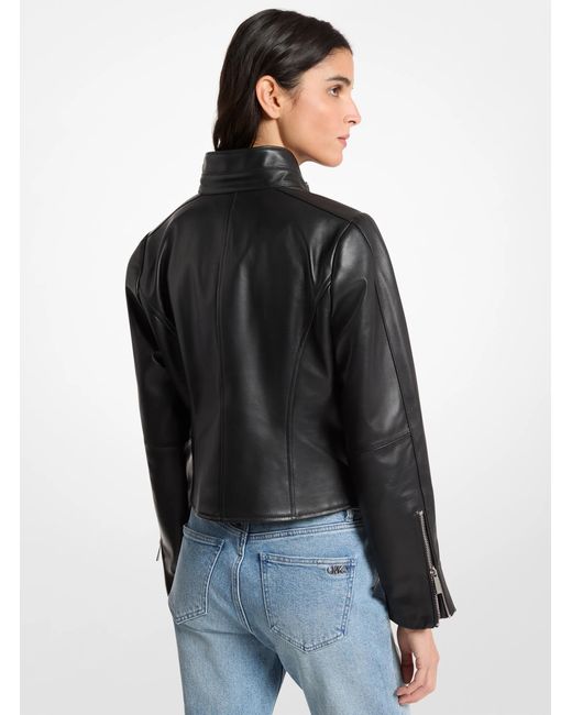 MICHAEL Michael Kors Black Mk Leather Jacket