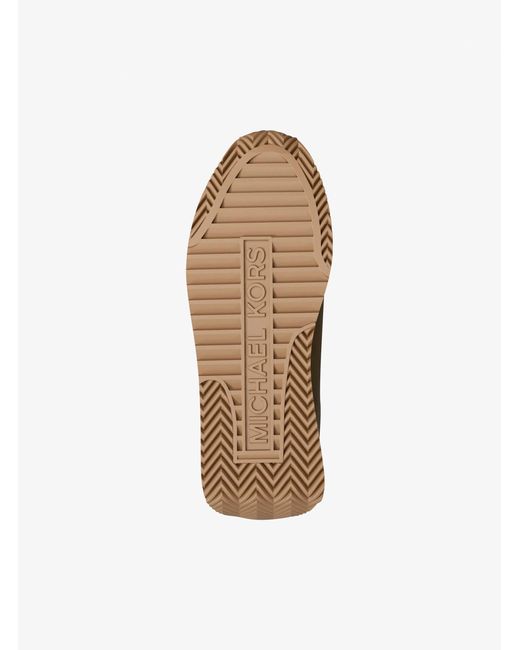 MICHAEL Michael Kors Green Mk Rhodes Color-Block Suede Trainer