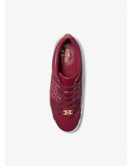 Mk Sneaker Keaton Con Righe E Stampa Logo di MICHAEL Michael Kors in Pink