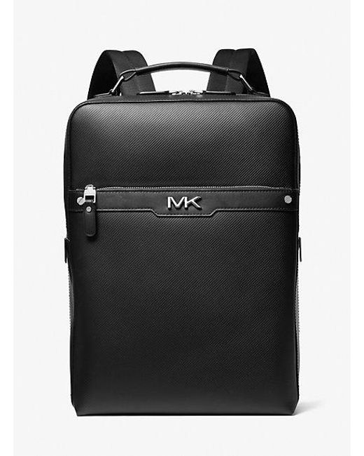 Michael Kors Black Varick Saffiano Leather Backpack for men