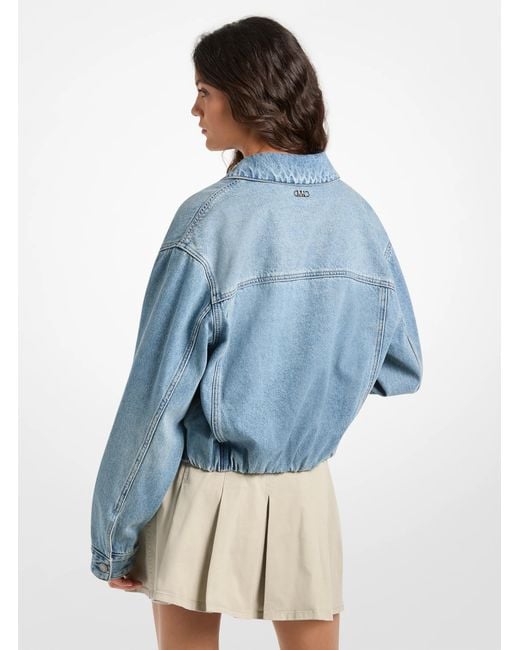 MICHAEL Michael Kors Blue Denim Bomber Jacket for men