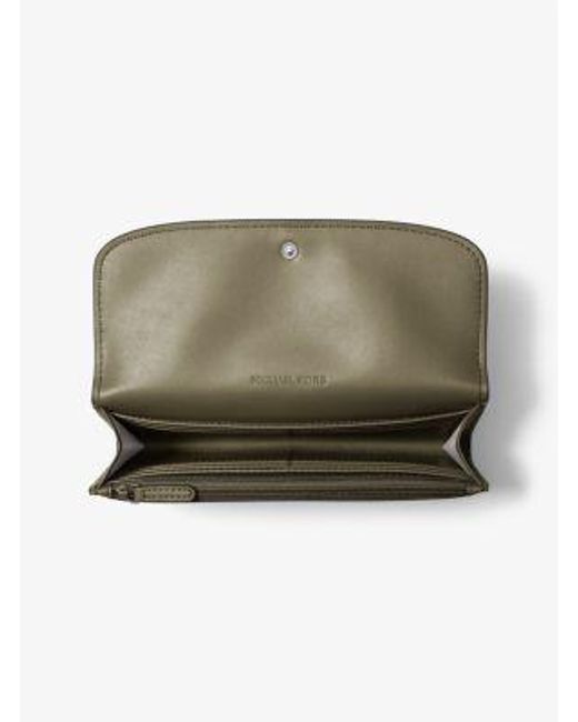 Michael Kors Green Hamilton Large Leather Continental Wallet