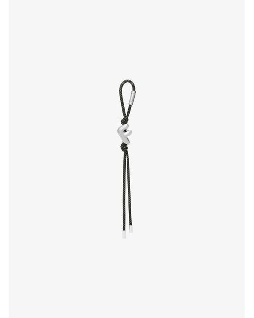 MICHAEL Michael Kors Blue Mk Initial-Tone And Speckled Cord Bag Charm