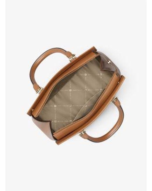 Michael Kors Brown Marilyn Medium Saffiano Leather Satchel