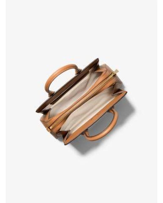 Michael Kors Brown Laila Small Signature Logo Satchel