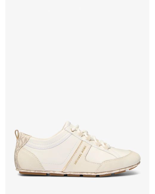 MICHAEL Michael Kors White Mk Keely Leather Trainer