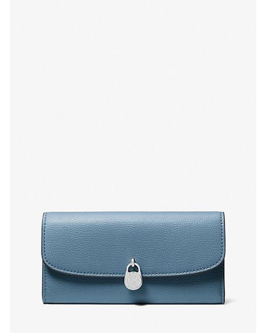 Michael Kors Blue Hamilton Large Leather Continental Wallet