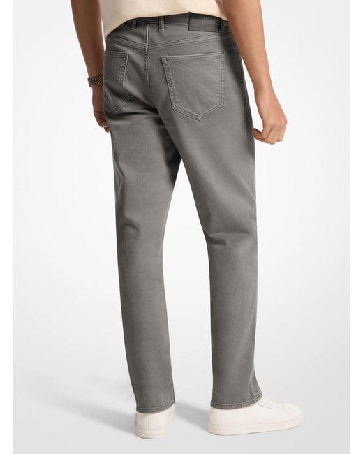 Michael Kors Gray Mk Finn Straight-Fit Stretch Denim Jeans for men