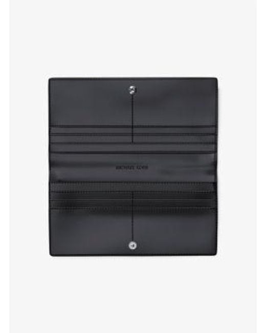 Michael Kors Black Carson Large Pebbled Leather Wallet