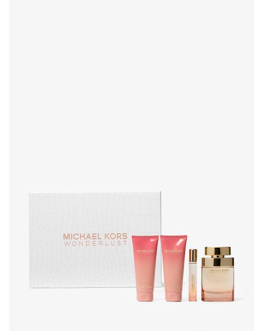 Mk Set Regalo 4 Pezzi Wonderlust di Michael Kors in White