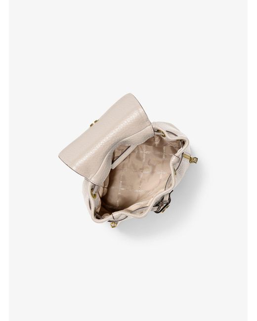 Michael Kors Viv Extra-small Pebbled Leather Backpack in Natural
