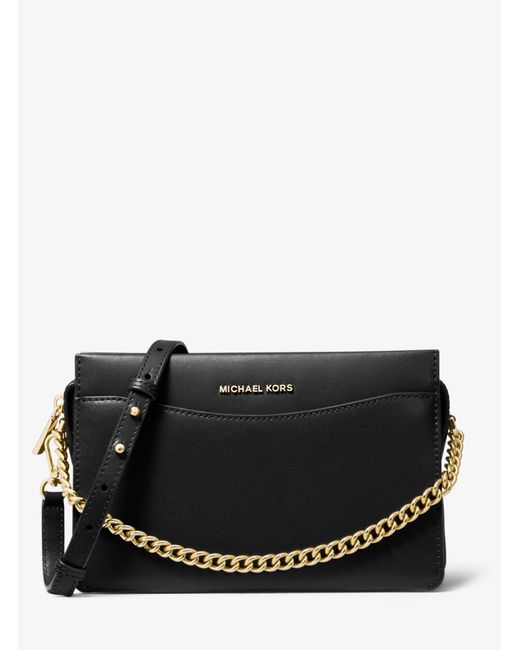 michael kors jet set large chain xbody black