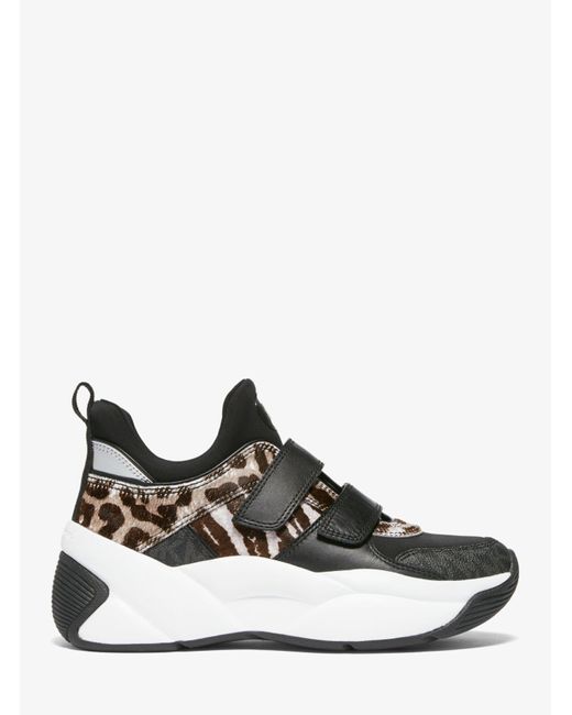 michael kors animal print trainers