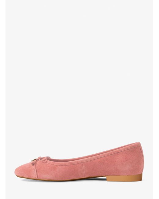 MICHAEL Michael Kors Pink Mk Piper Flex Suede Ballet Flat