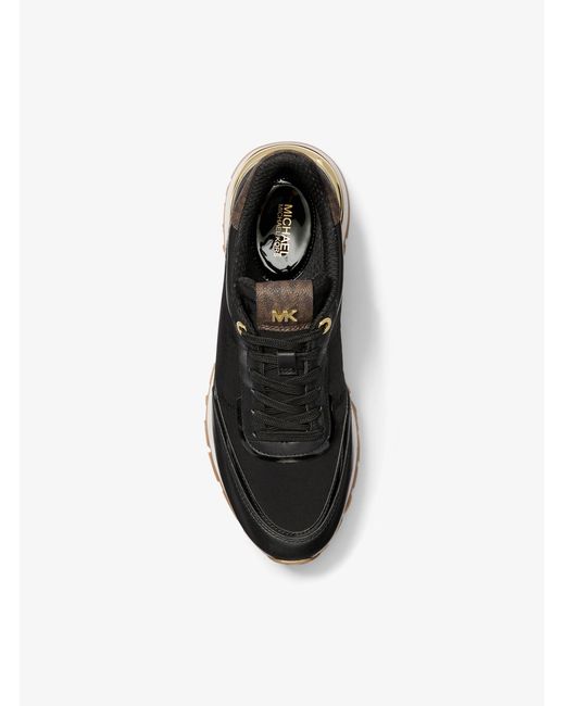 MICHAEL Michael Kors White Mk Nova Leather And Nylon Trainer