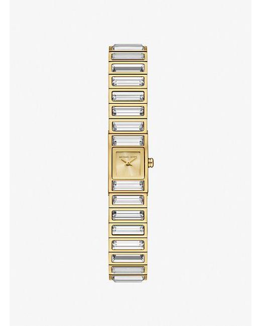 Michael Kors Metallic Limited-Edition Mini Darrington Pavé Bezel-Tone Watch