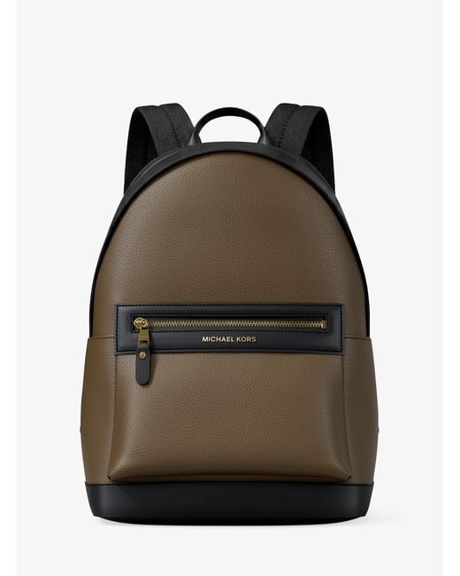 Michael Kors Black Jet Set Pebbled Leather Backpack for men