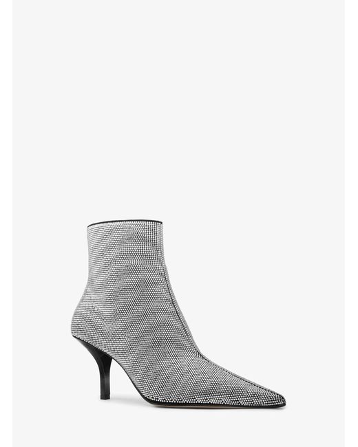 MICHAEL Michael Kors White Mk Selina Embellished Boot