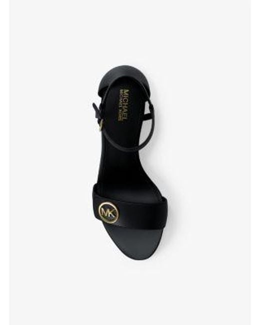 Michael Kors White Hannah Block Heel Sandal