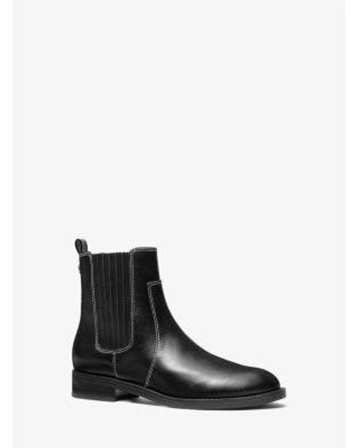 Michael Kors Black Ella Contrast-Stitched Chelsea Boot