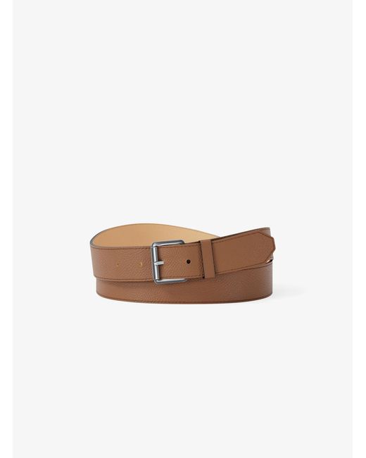 Michael Kors White Pebbled Leather Belt for men